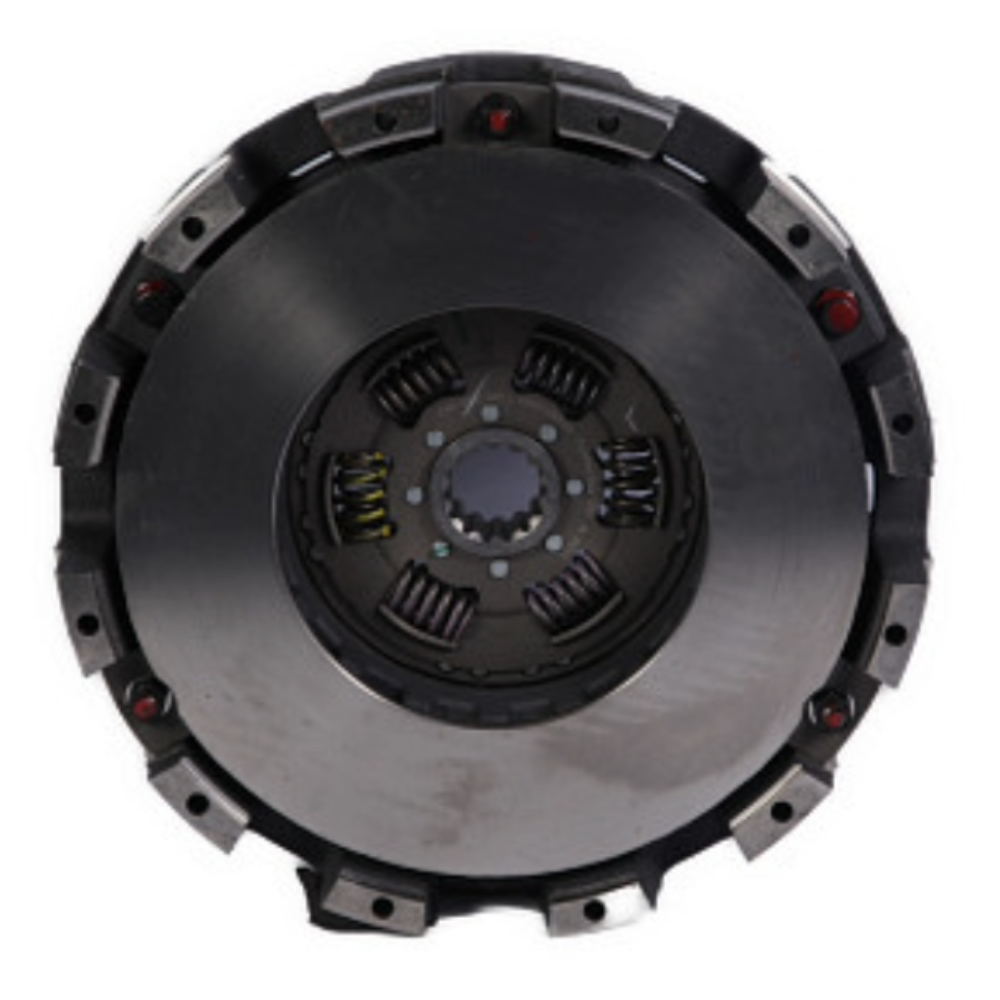 Back view of CNH 82824210 clutch assembly 4 pad disc 14 spline hub