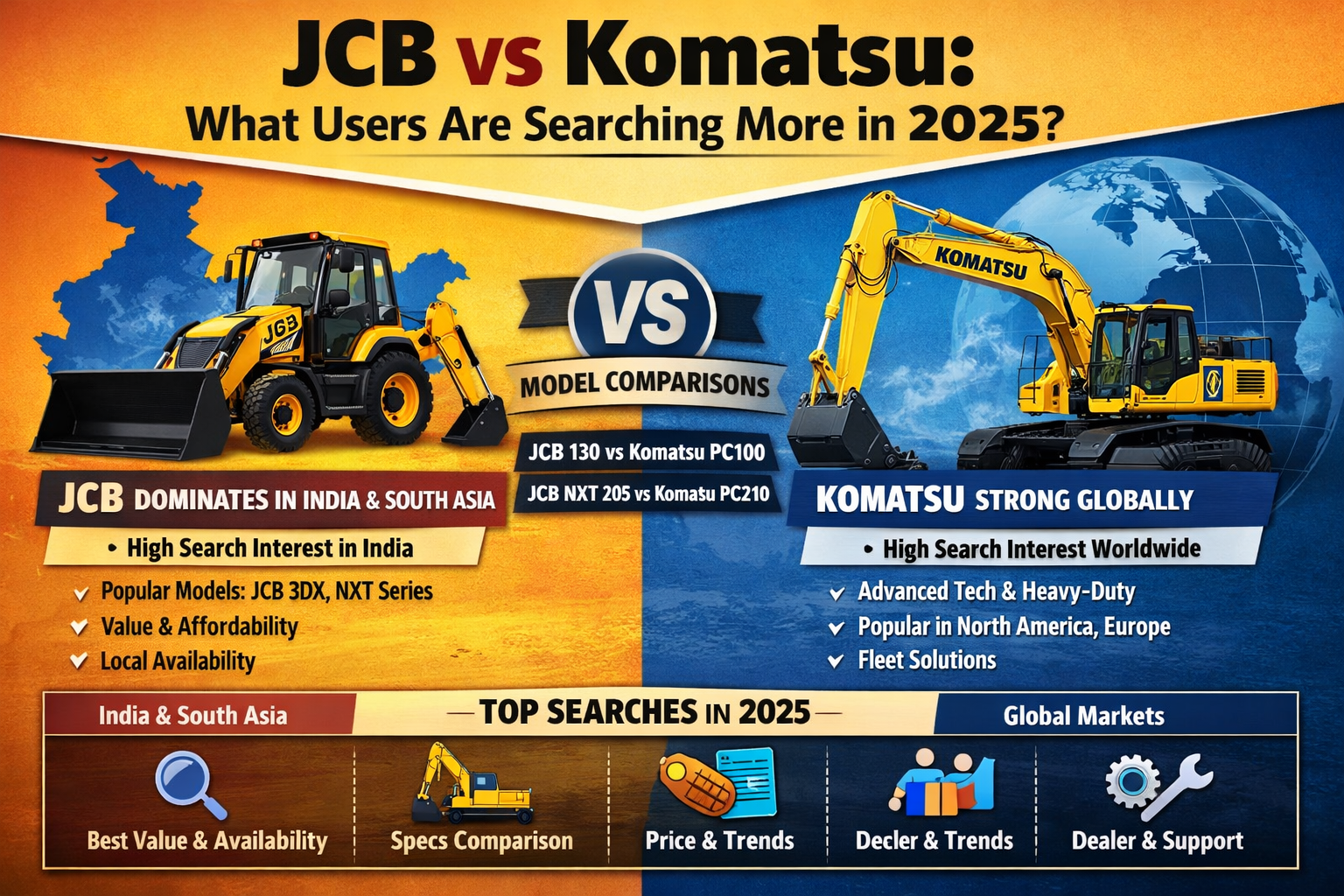 JCB vs Komatsu