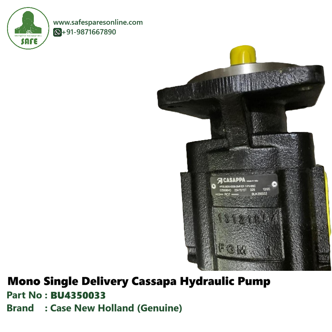 Case Construction Genuine BU4350033 Mono Block Single Delivery Hydraulic Pump – OEM Cassapa – For Case 770 Backhoe Loader