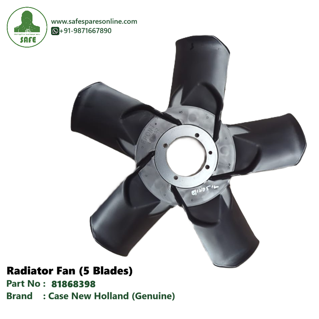 Case Construction Genuine 81868398 Radiator Fan – 5 Blade, 242.8 mm Outer Diameter