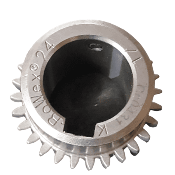 A close-up of the Bowex Vibration Coupling M24, showing its unique design.