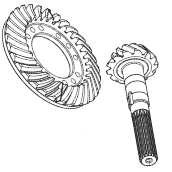 CIL Genuine 68471 Bevel Gear Set 12/32 for Carraro 26.22 Front Axle