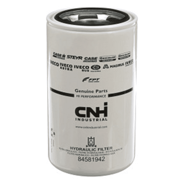 Front View of CNH 84581942 Hydraulic Oil Filter