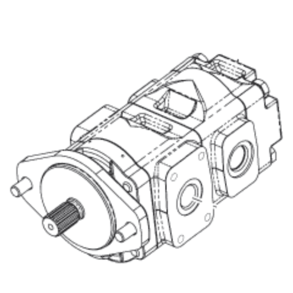 JCB Genuine 334/Y1469 Hydraulic Pump (33+21CC) for JCB Backhoe Loader